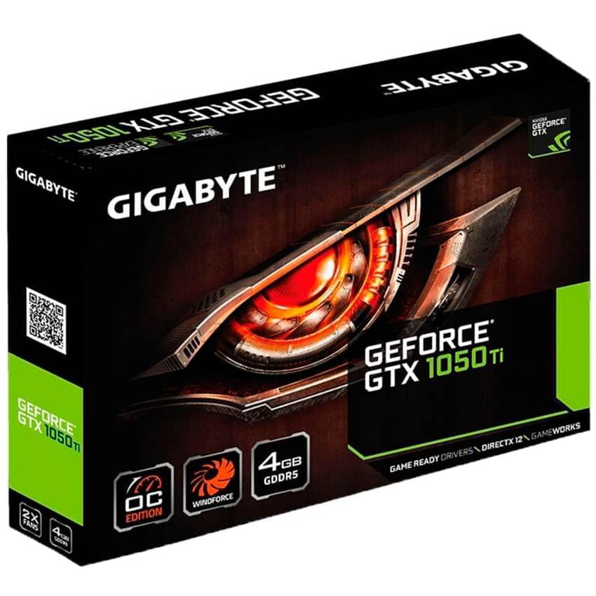 Placa De Video Gigabyte Geforce Gtx-1050ti Oc 4gb-Ddr5 Pci-E 3.0